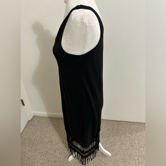 Pepin black fringe boho chic maxi dress sz XS - Picture 5 of 9